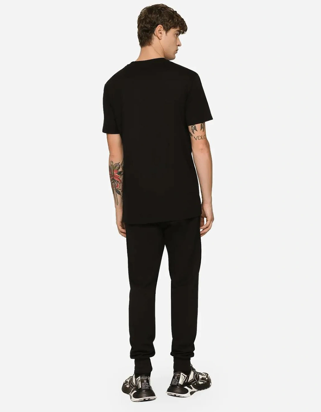 Dolce & Gabbana DG Logo Print Joggers in Black