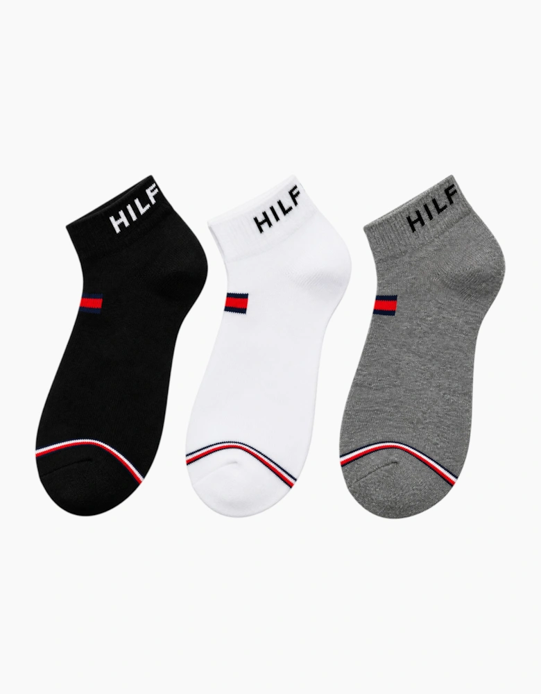 Tommy Hilfiger Mens Ankle Socks 3 Pack Trainer Socks