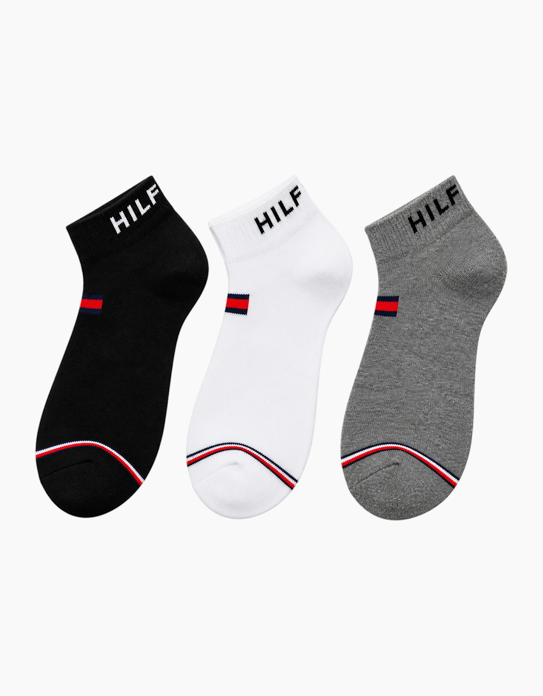 Tommy Hilfiger Mens Ankle Socks 3 Pack Trainer Socks