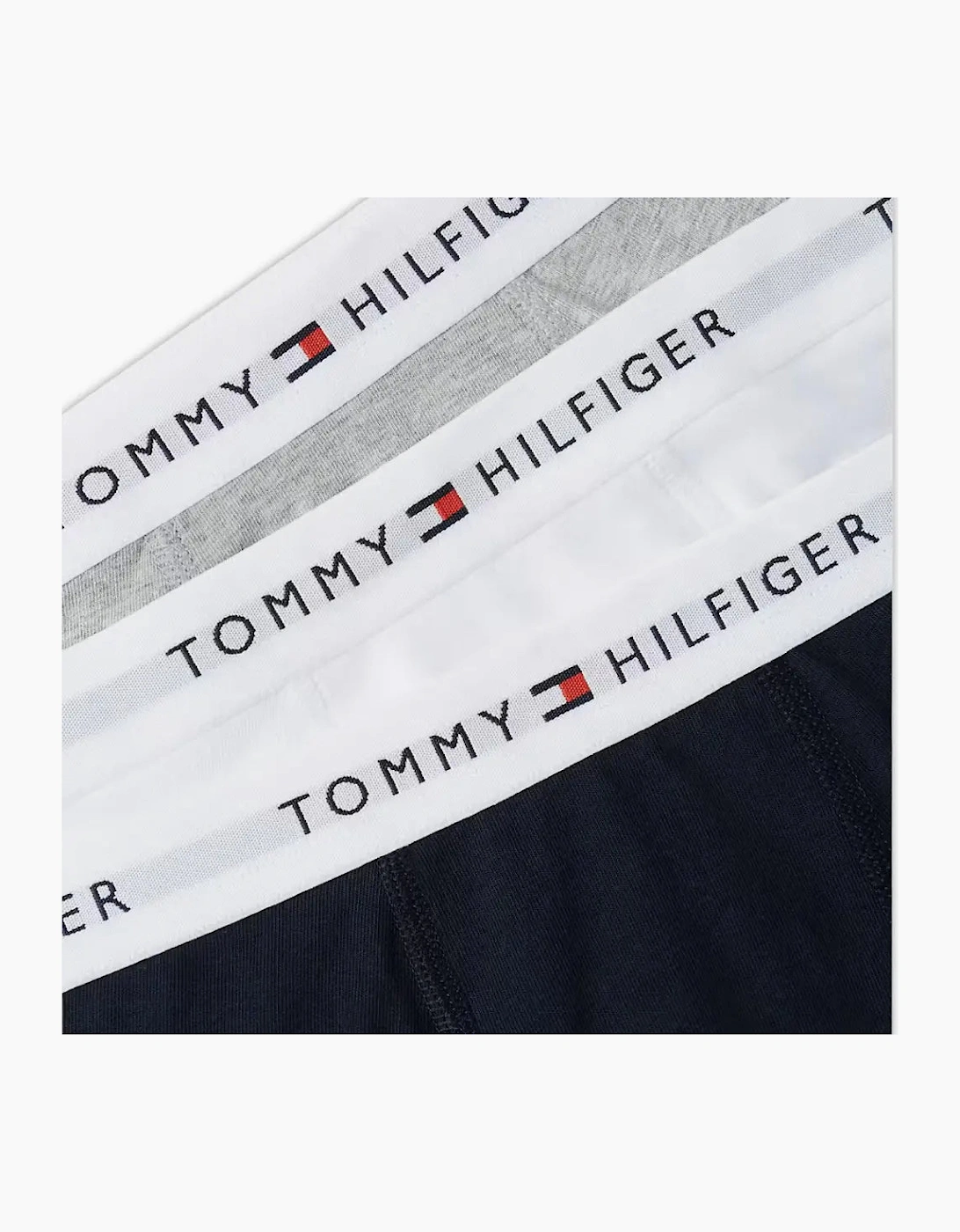 3-Pack Heritage Logo Boys Boxer Trunks, Navy/White/Grey