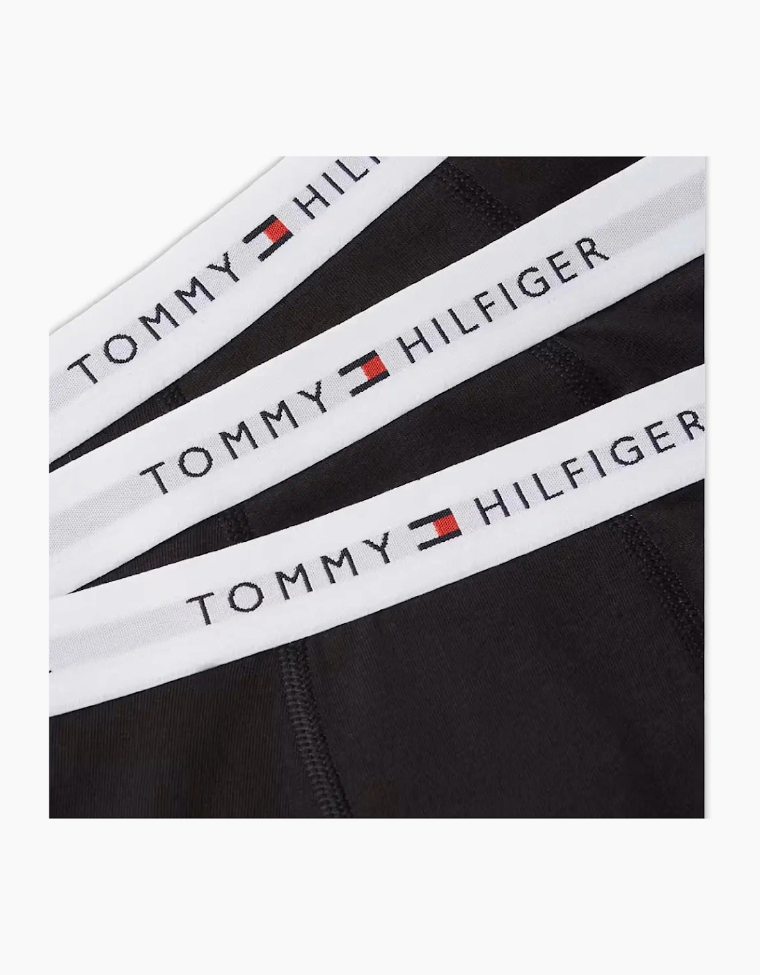 3-Pack Heritage Logo Boys Boxer Trunks, Black with White