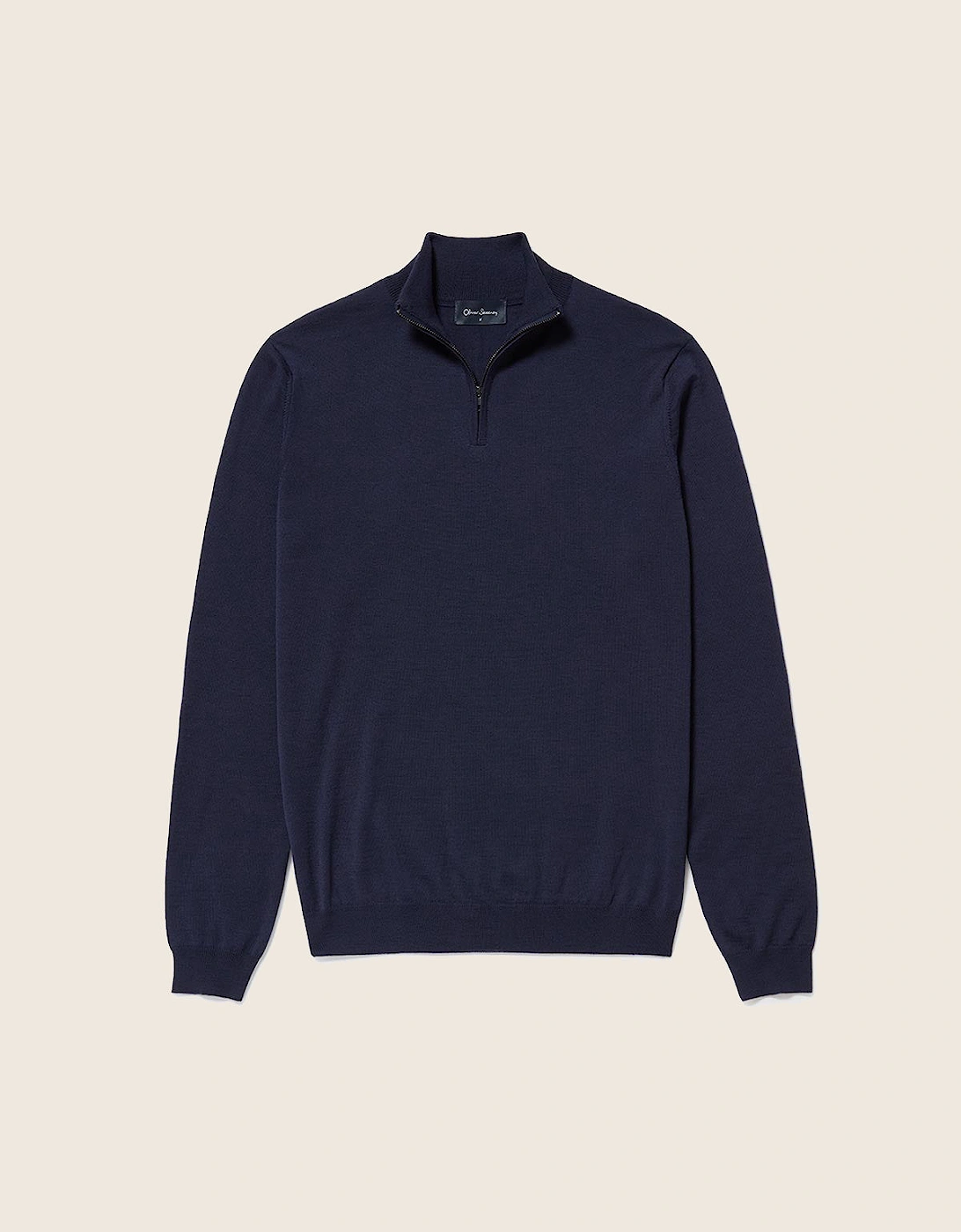 Oliver Sweeney Merino Wool Quarter Zip Jumper