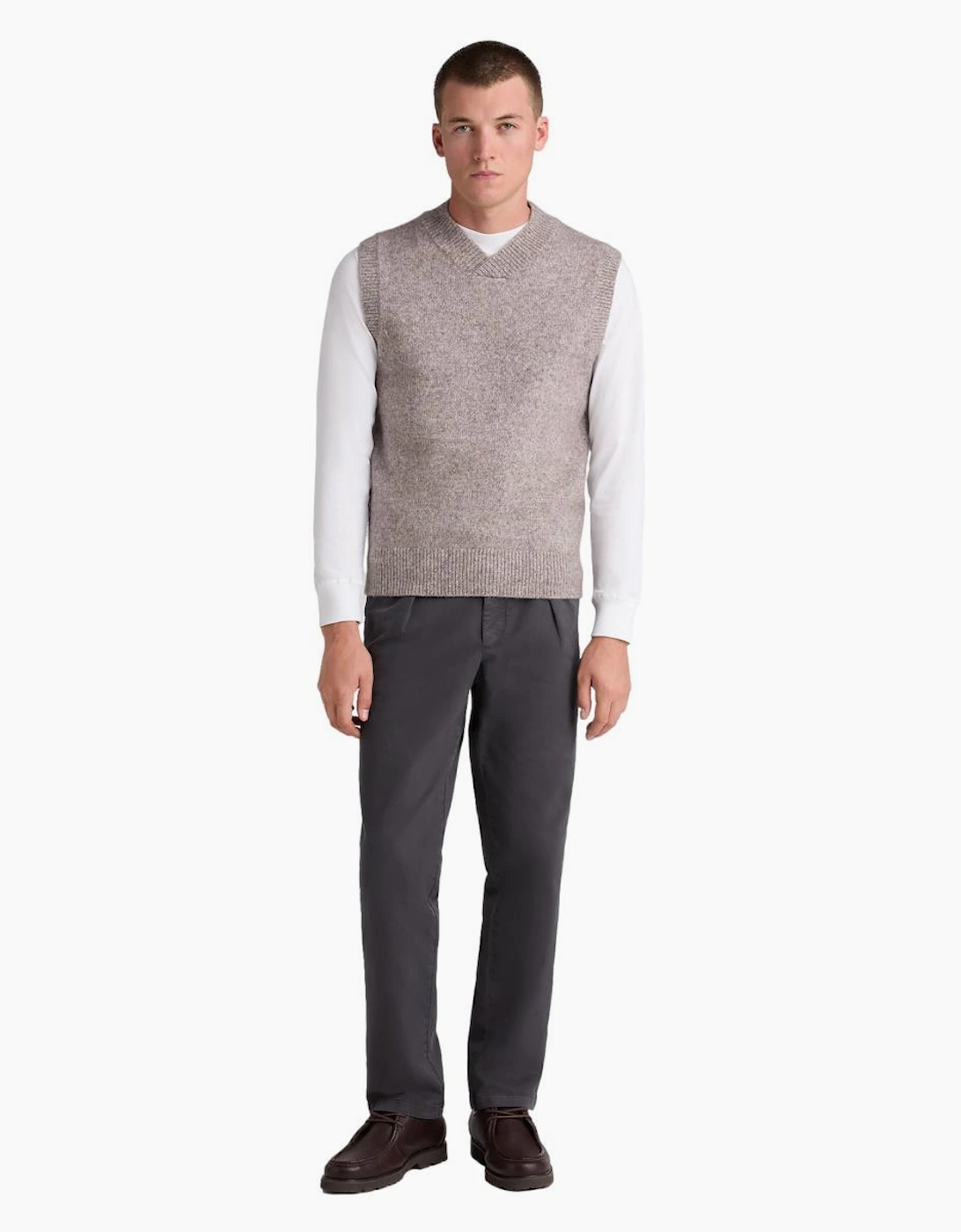 Remus Uomo Mohair Look Sleeveless Knit 94 Camel