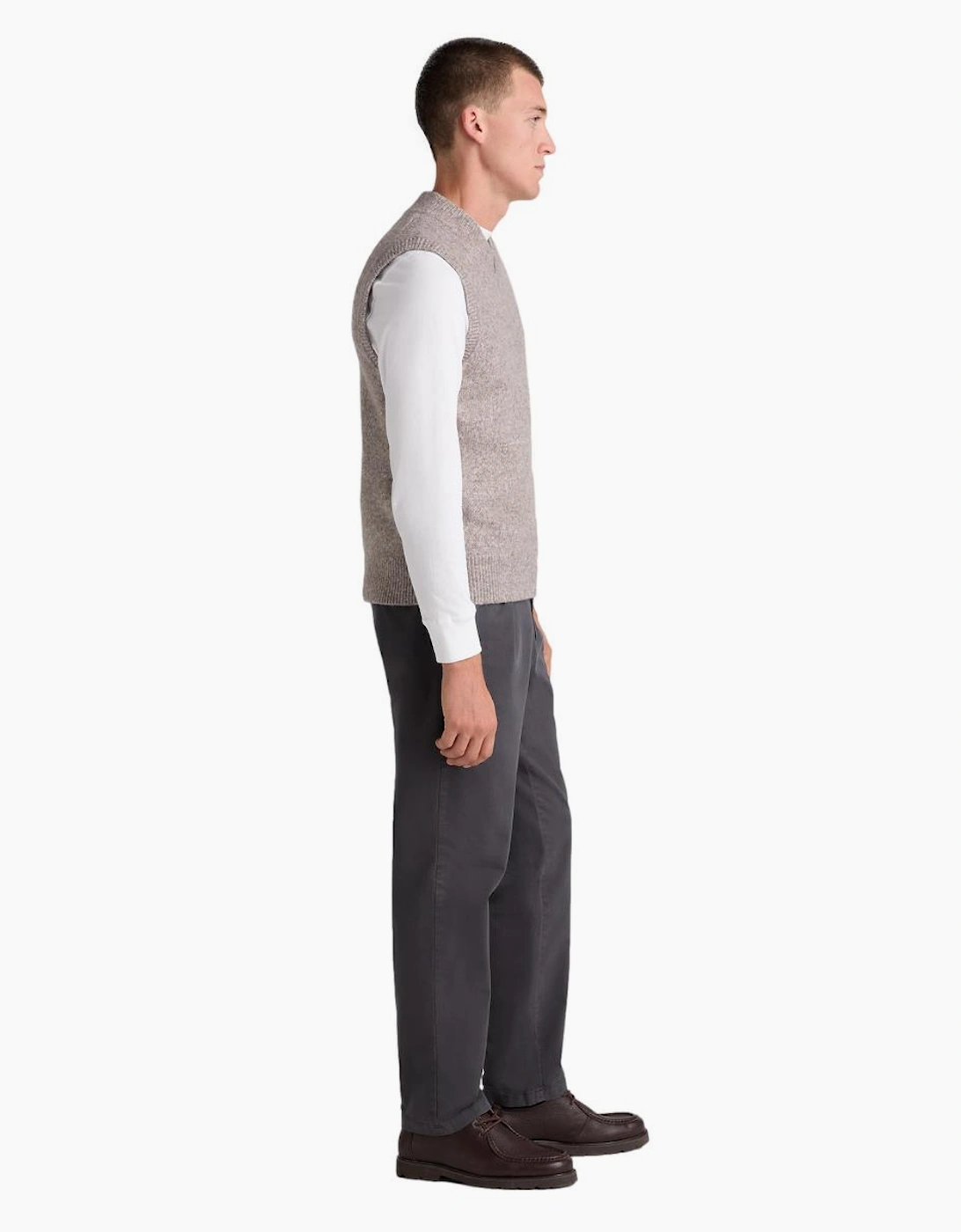 Remus Uomo Mohair Look Sleeveless Knit 94 Camel