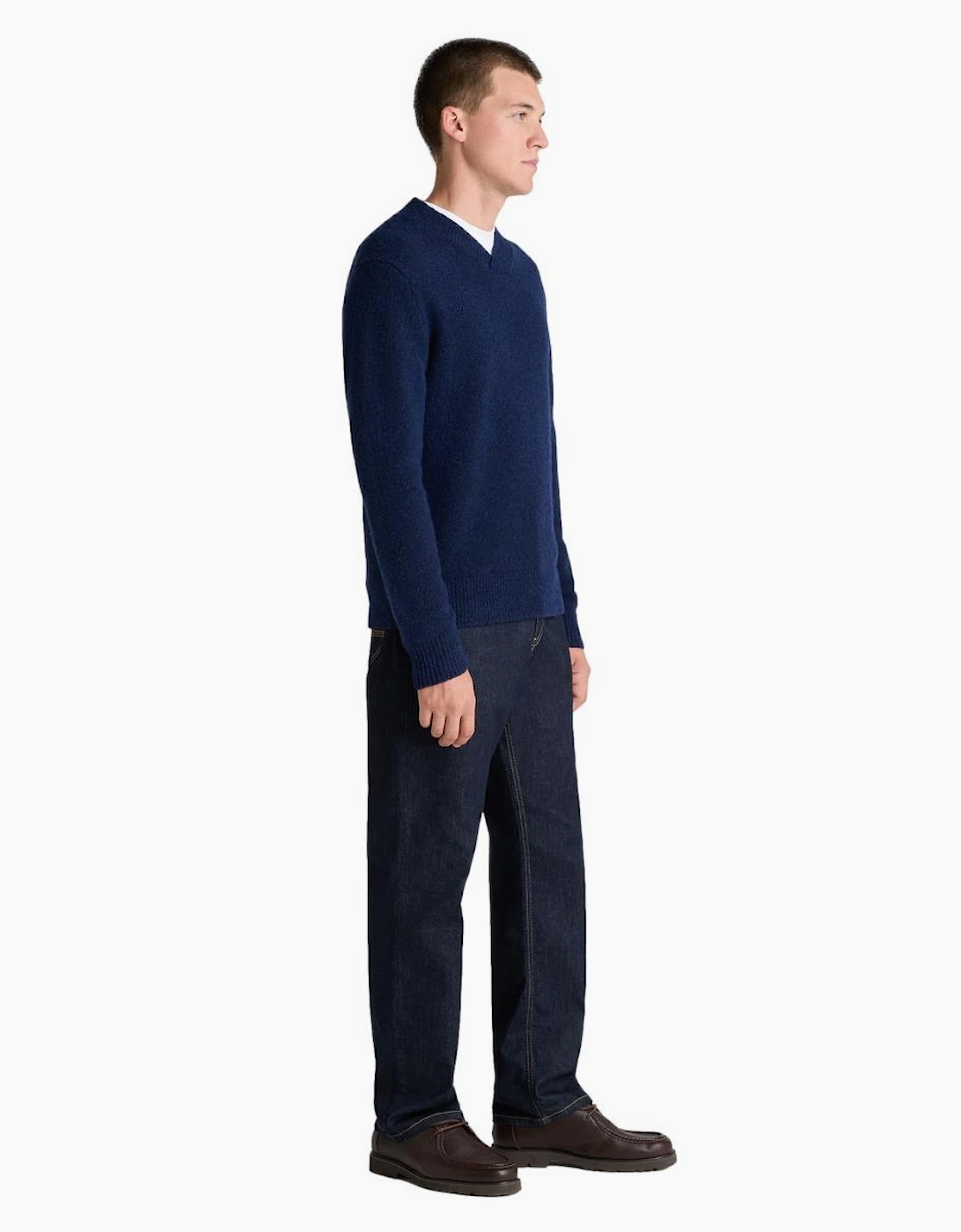Remus Uomo Mohair Look V Knit 27 Blue