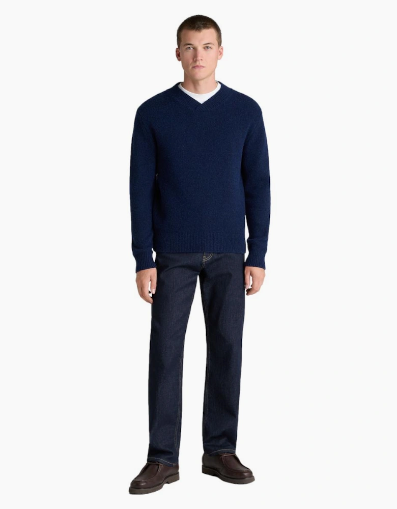 Remus Uomo Mohair Look V Knit 27 Blue