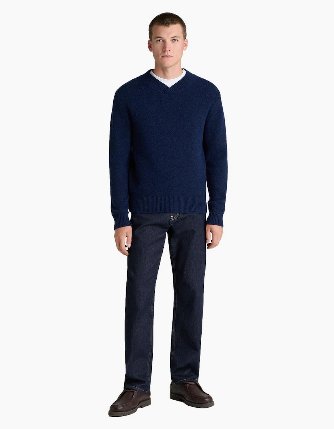 Remus Uomo Mohair Look V Knit 27 Blue