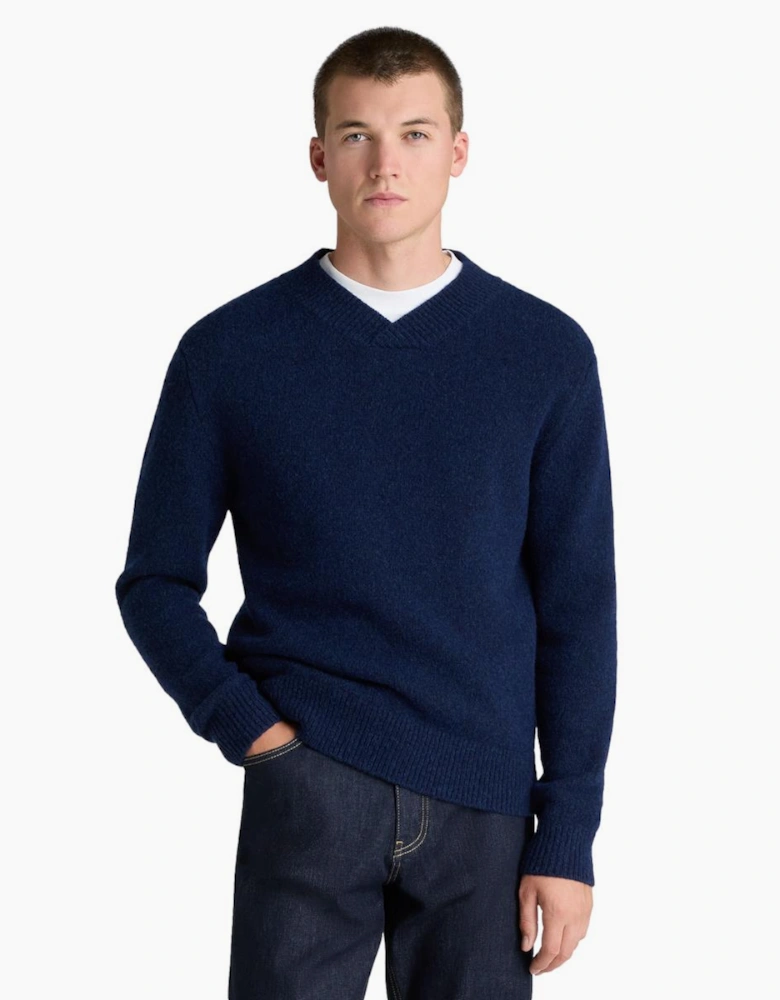 Remus Uomo Mohair Look V Knit 27 Blue