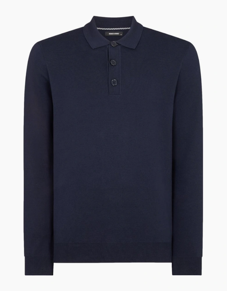 Remus Uomo Knitted Polo A1-26 78 Navy