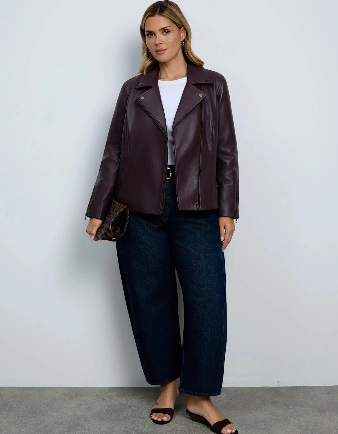 Plum Leather Jacket