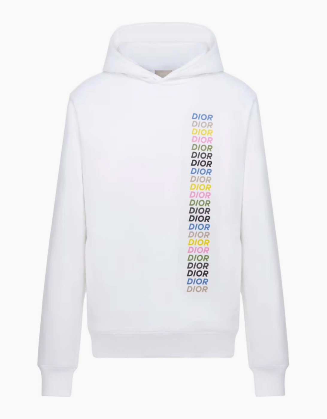 DIOR MULTI LOGO HOODIE WHITE