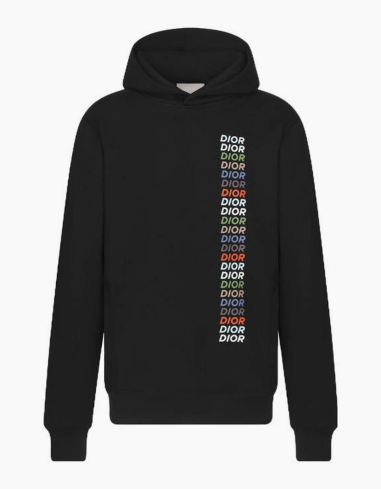 DIOR MULTI LOGO HOODIE BLACK