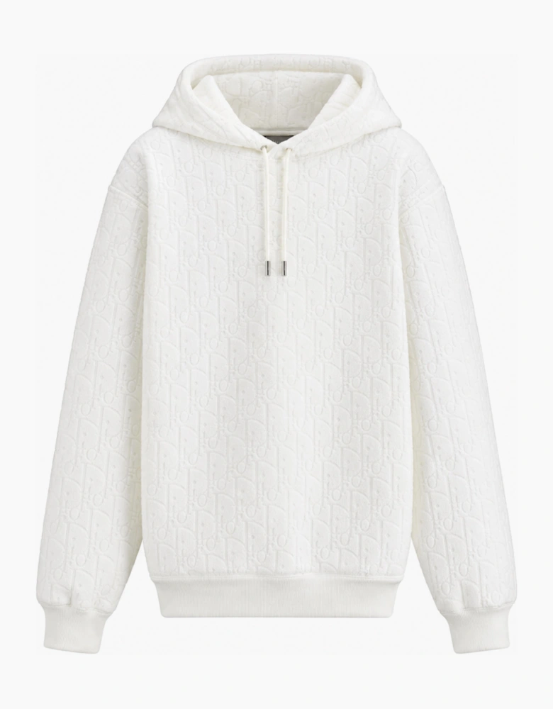 DIOR OBLIQUE TOWELLING HOODIE OFF-WHITE