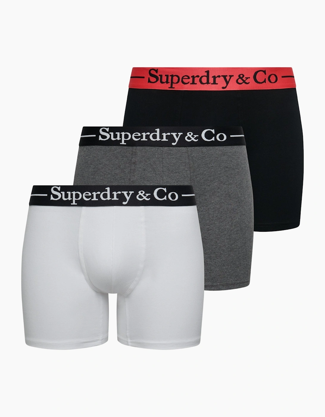 Men's Superdry Mens Superdry & Co Triple Pack Boxer Shorts - White - Size: 33/32/32