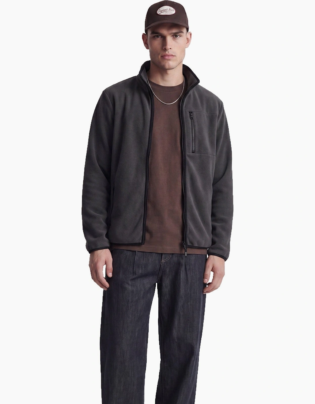 Jack & Jones Mens Lupo Full Zip Fleece