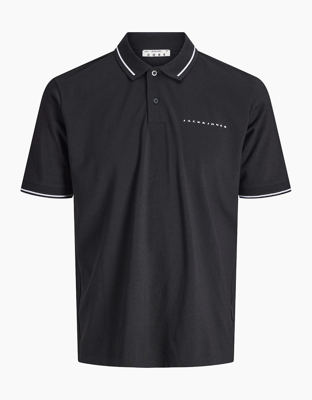 Jack & Jones Mens Jcofusion Pique Short Sleeve Polo Shirt