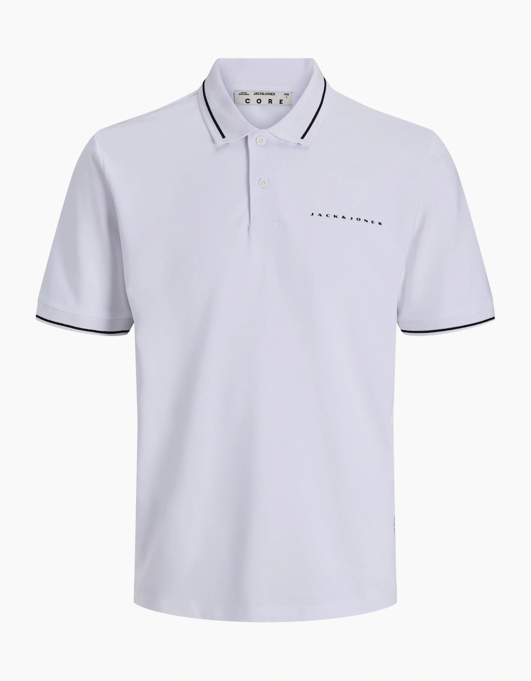 Jack & Jones Mens Jcofusion Pique Short Sleeve Polo Shirt