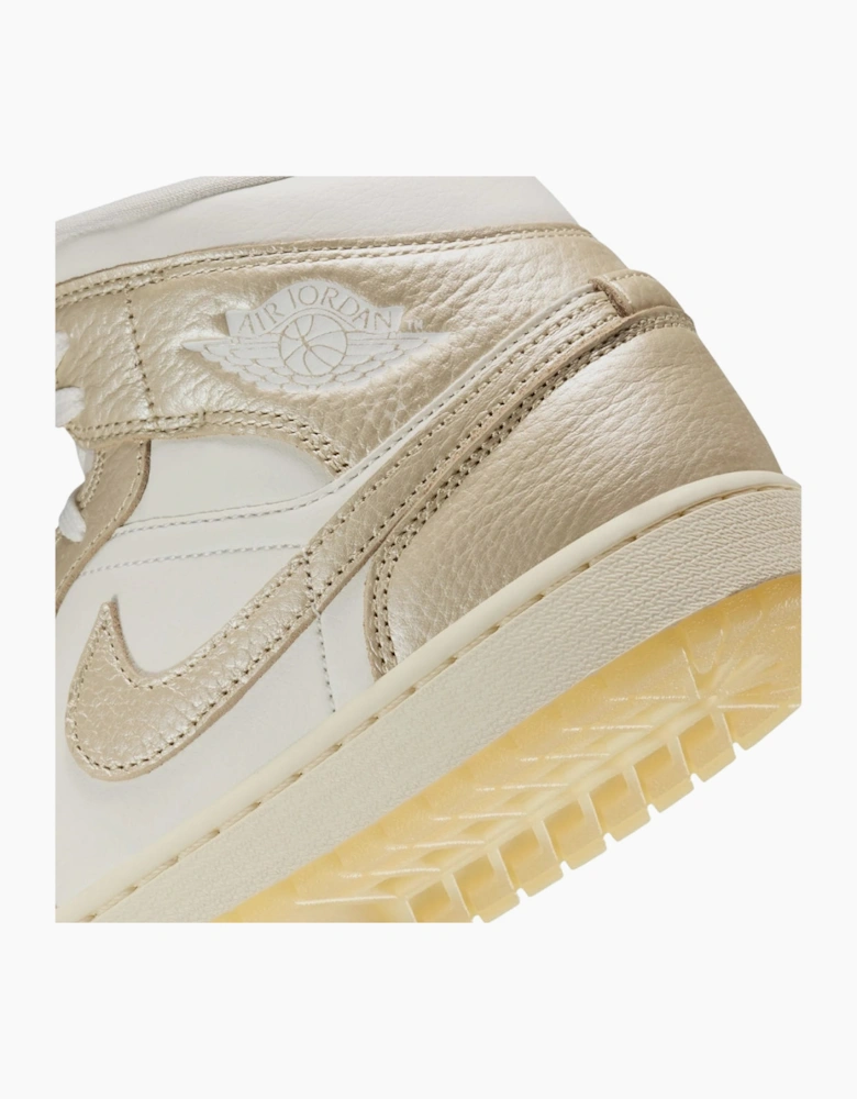 Nike Air Jordan 1 Mid SE Metallic Team Gold Trainers