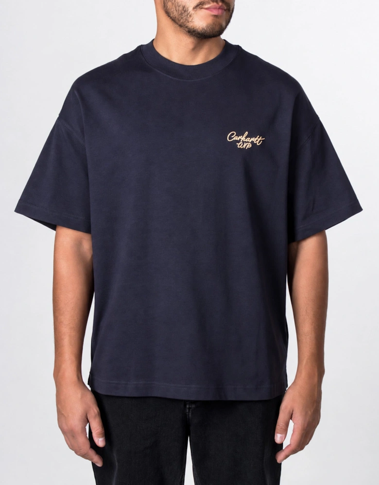Boxy Loose Fit Signature Script T-Shirt