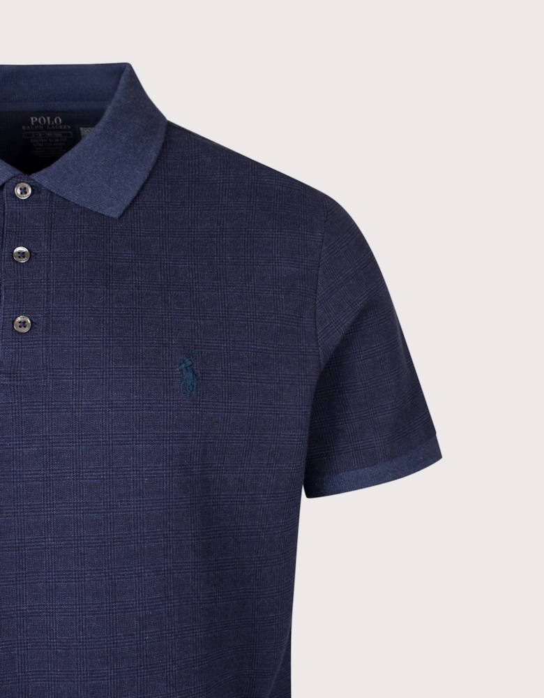 Custom Slim Fit Stretch Mesh Polo Shirt