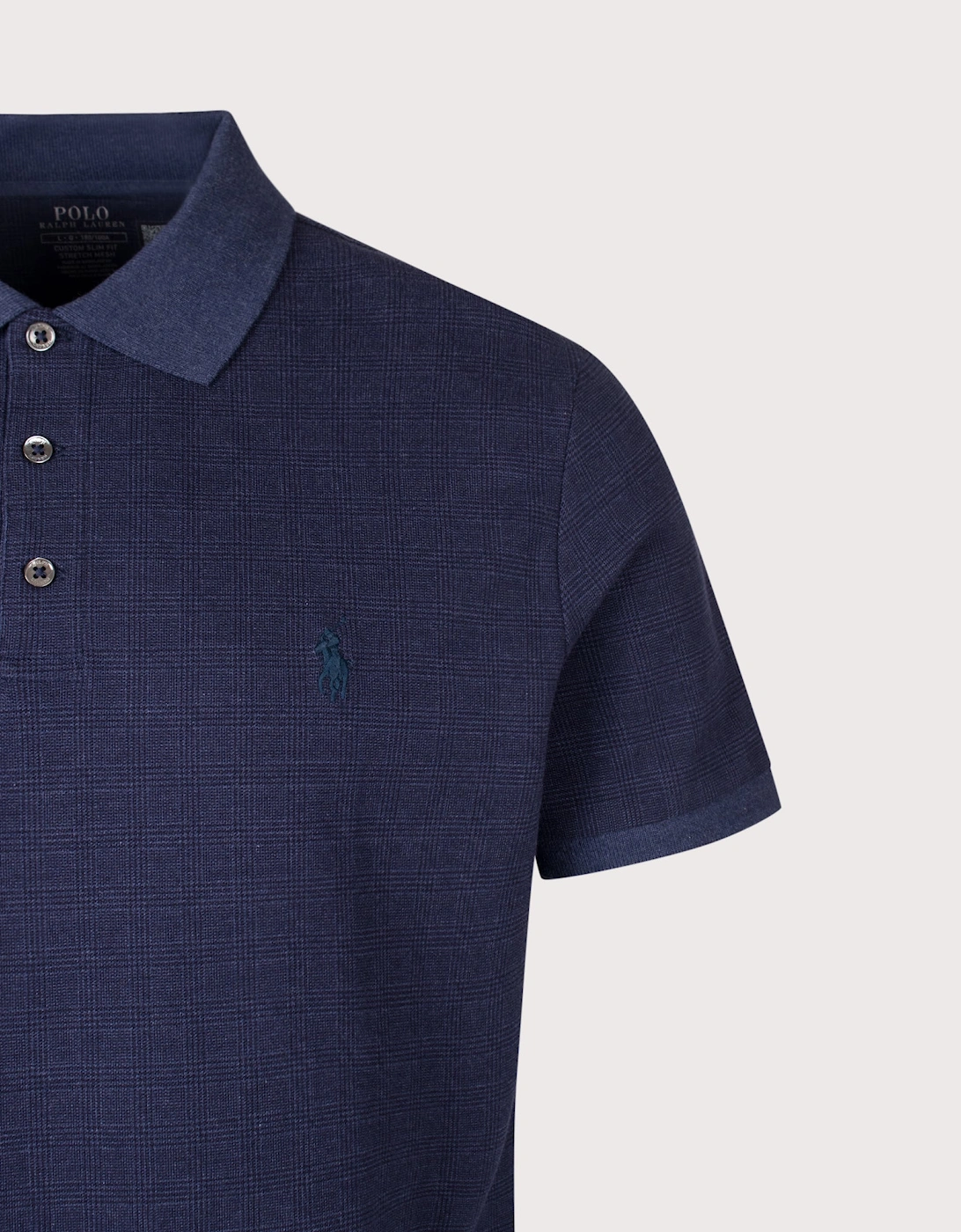 Custom Slim Fit Stretch Mesh Polo Shirt
