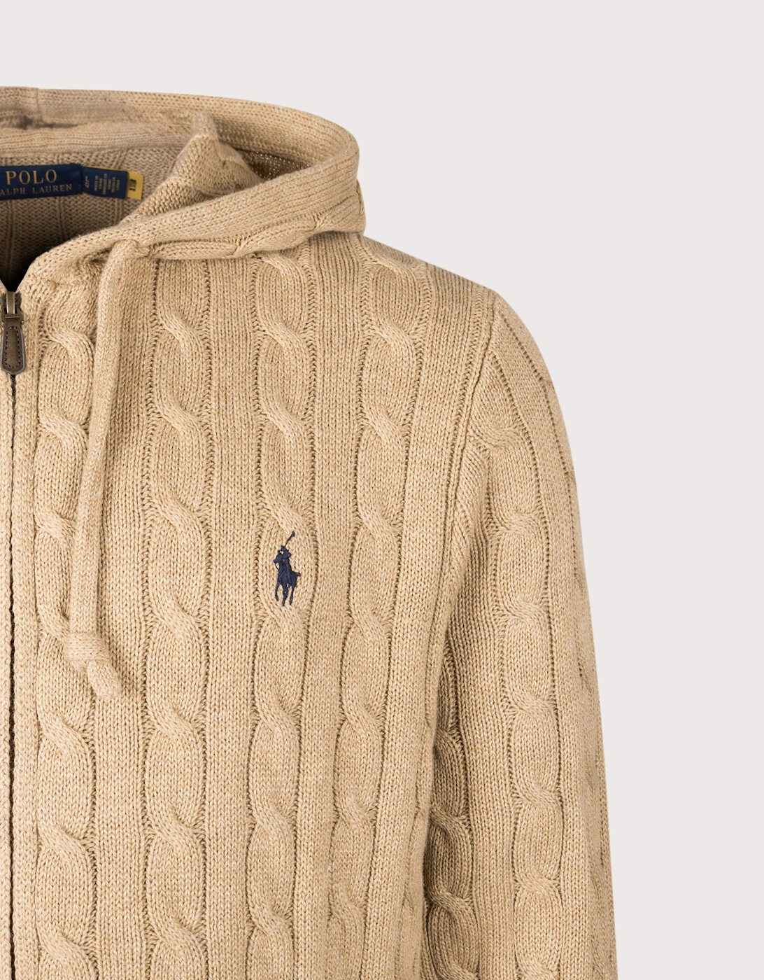 Regular Fit Zip Through Cable Knit
