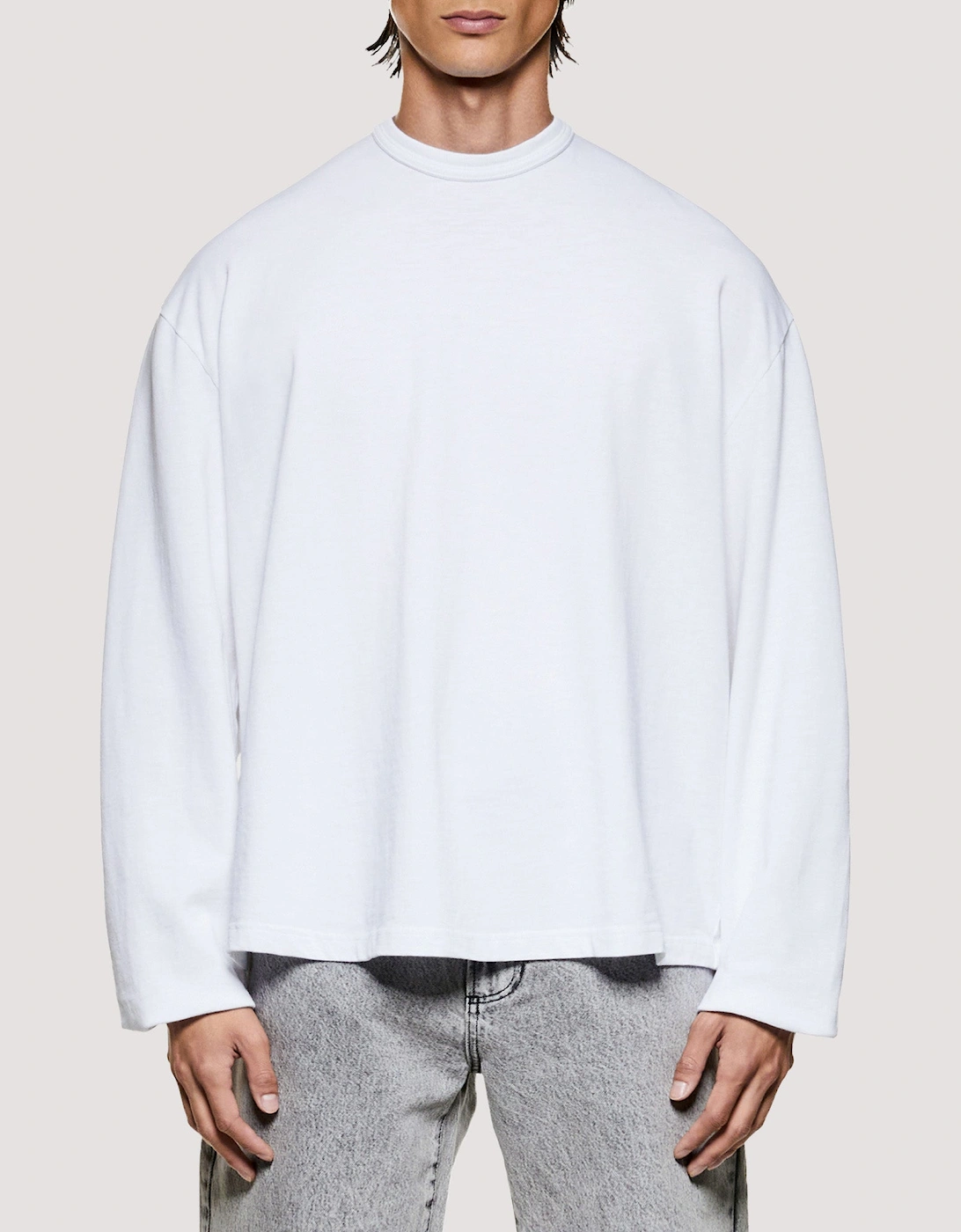 Relaxed Fit 220 GSM Slub Long Sleeve T-Shirt