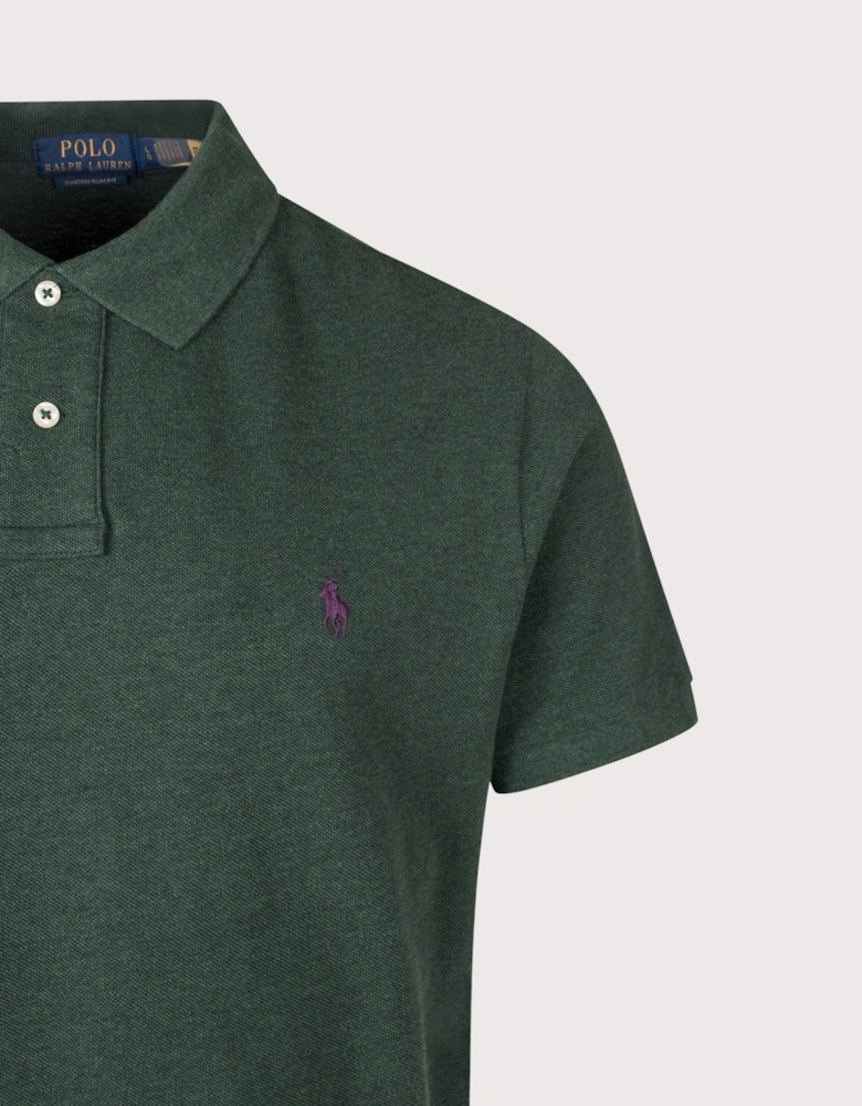 Custom Slim Fit Mesh Polo Shirt