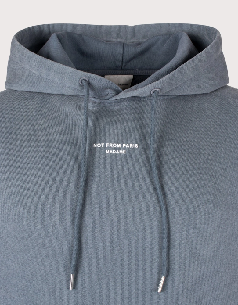 Relaxed Fit Washed Classic Slogan Hoodie