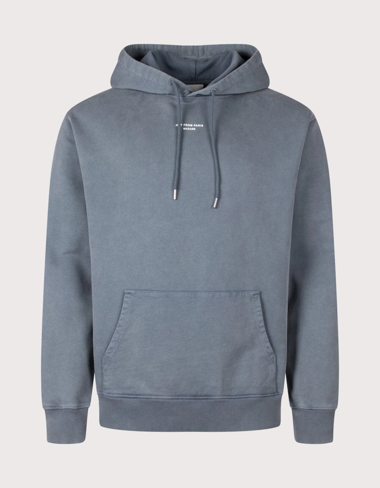 Relaxed Fit Washed Classic Slogan Hoodie