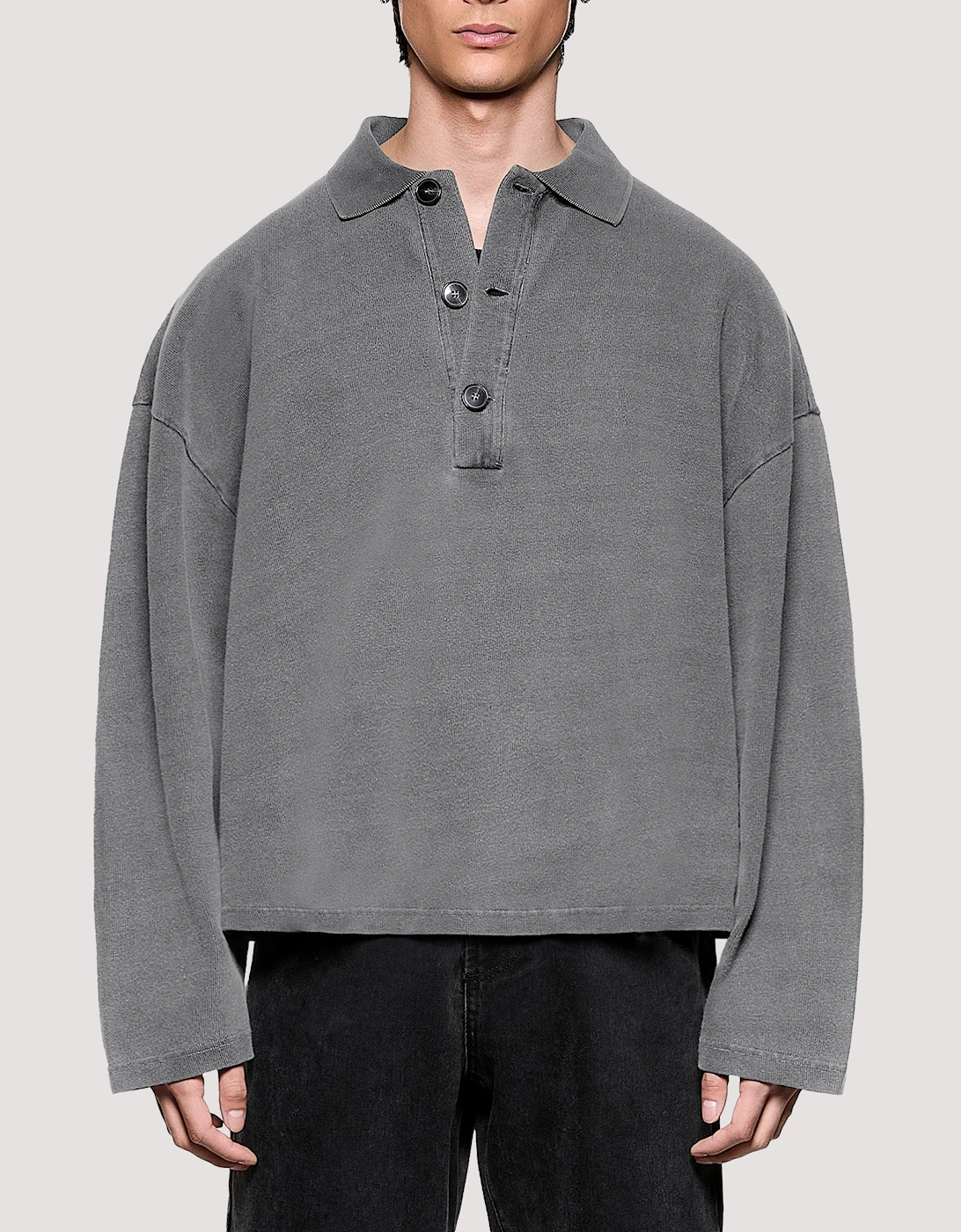 Relaxed Box Fit 400 GSM Pigment Dyed Rugby Shirt