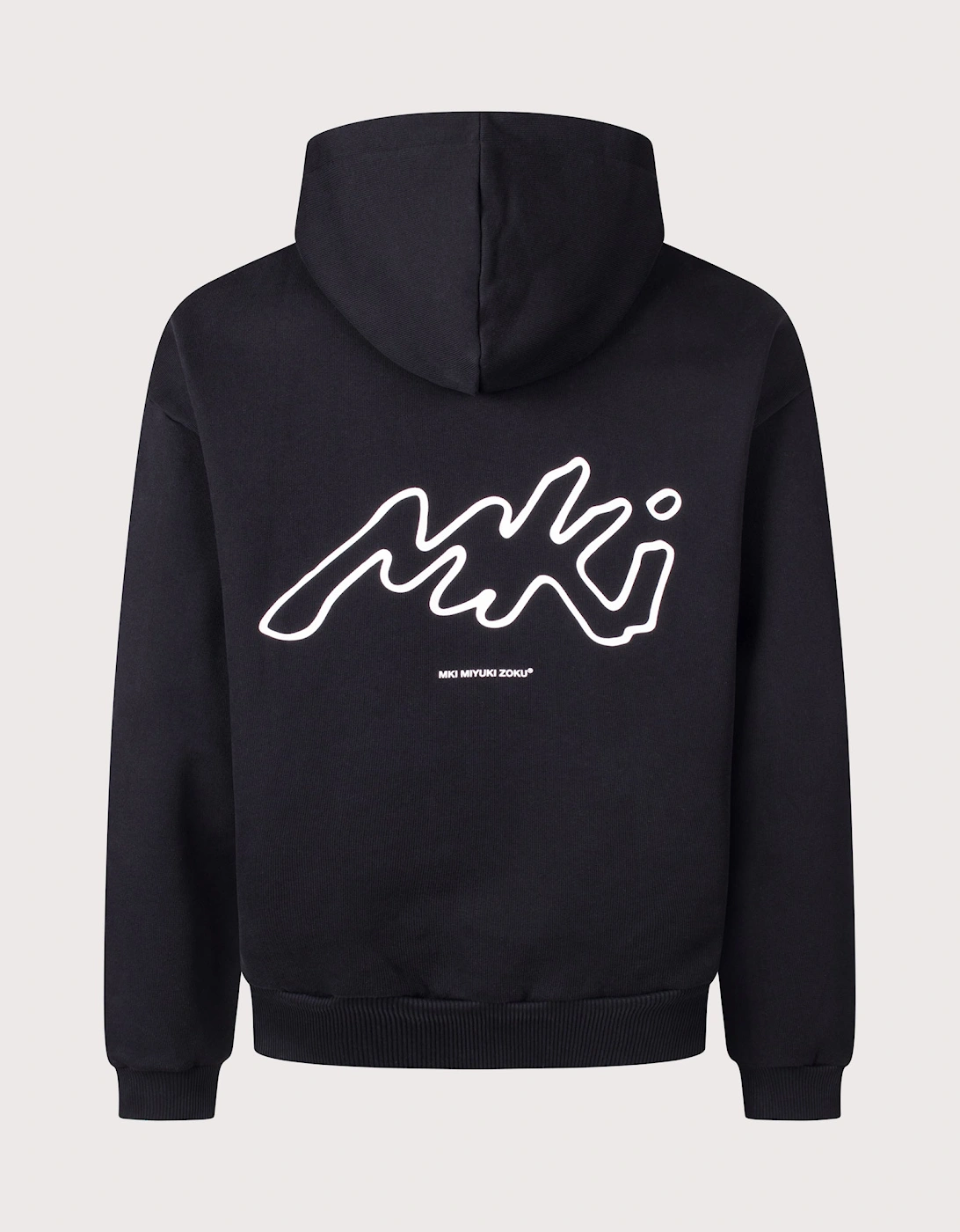 Oversized Box Fit Ink Line Hoodie