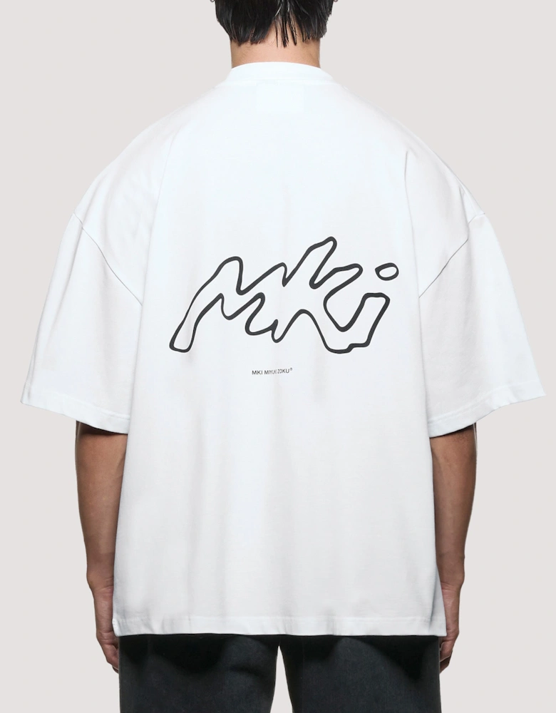 Oversized Box Fit Ink Line T-Shirt