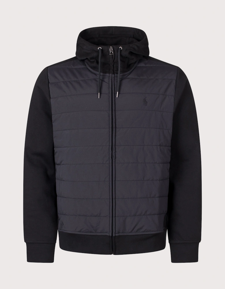 Double Knit Jacquard Zip Through Hoodie