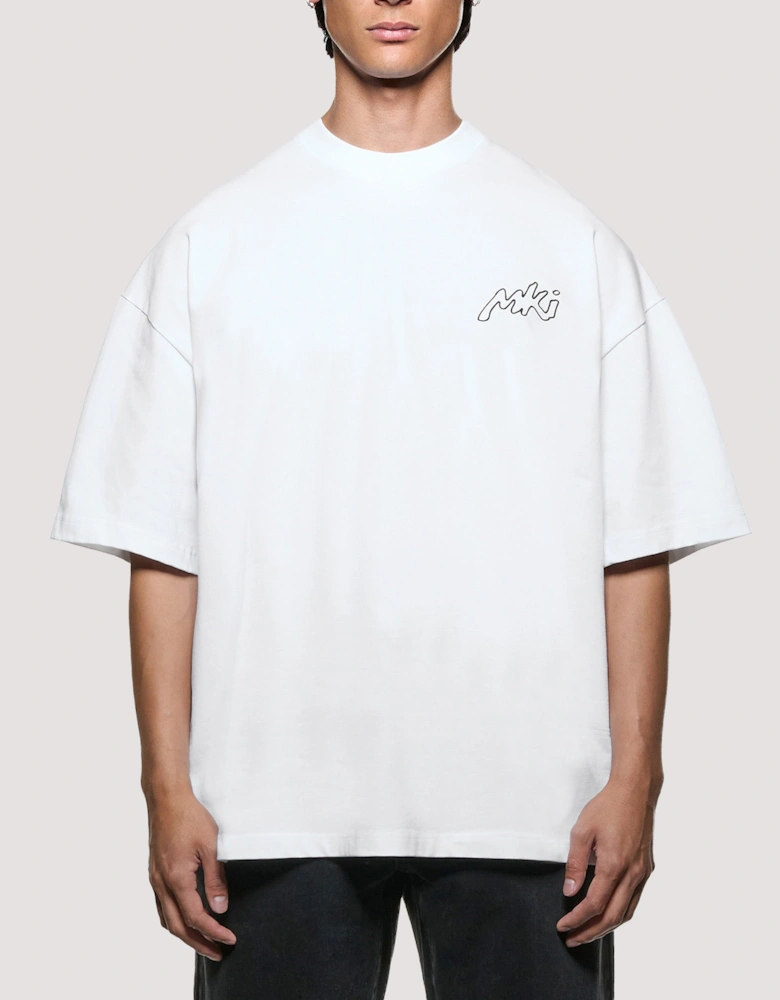 Oversized Box Fit Ink Line T-Shirt