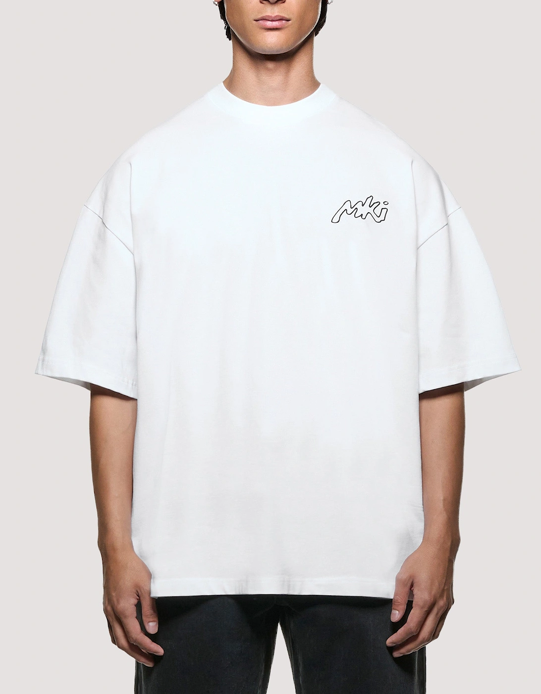 Oversized Box Fit Ink Line T-Shirt