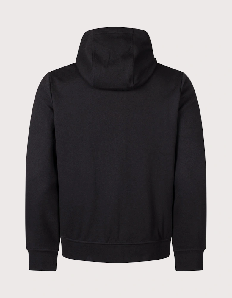 Double Knit Jacquard Zip Through Hoodie