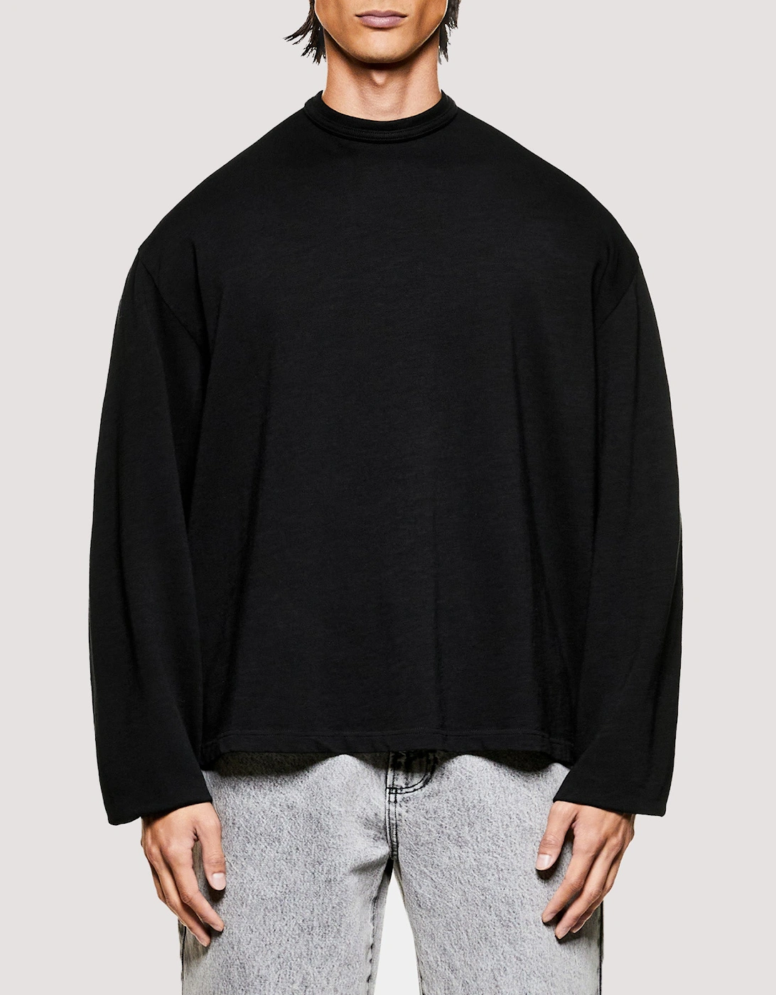 Relaxed Fit 220 GSM Slub Long Sleeve T-Shirt