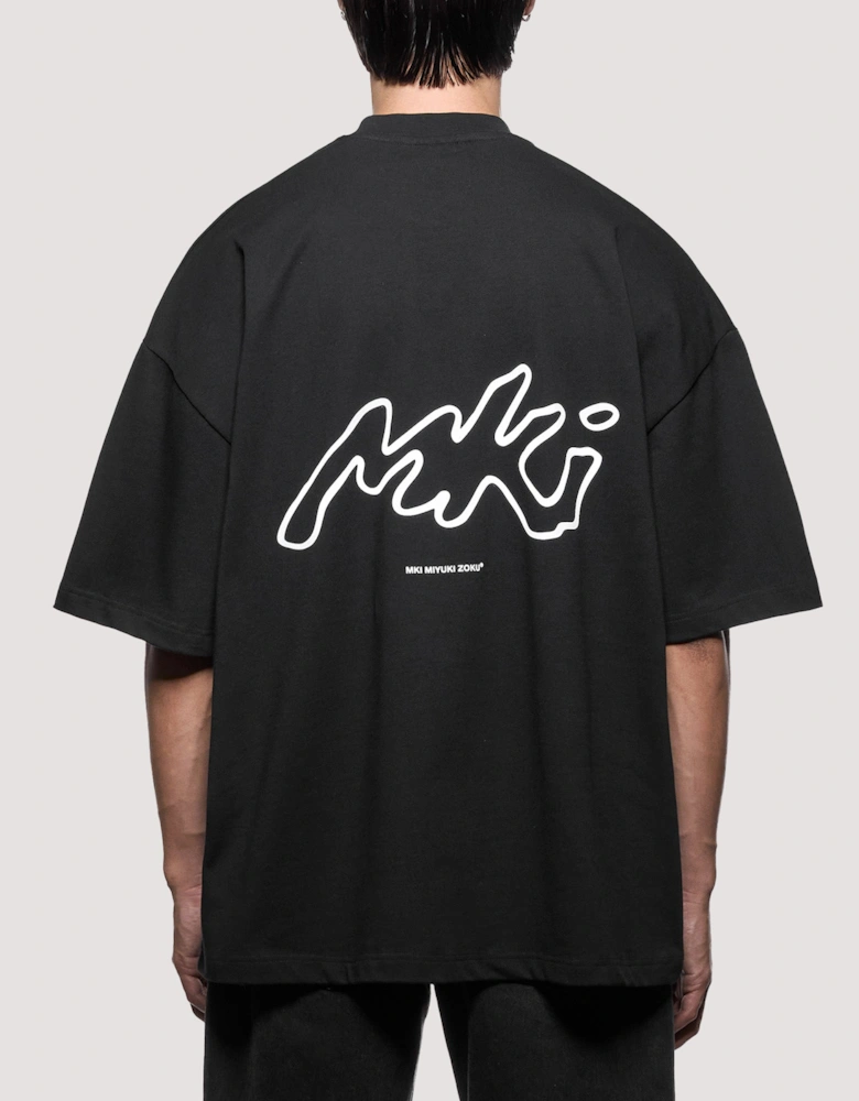 Oversized Box Fit Ink Line T-Shirt