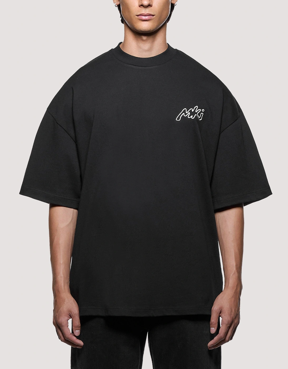Oversized Box Fit Ink Line T-Shirt