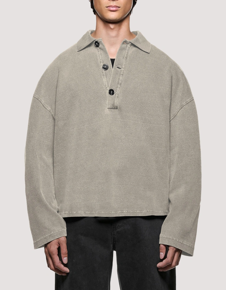 Relaxed Box Fit 400 GSM Pigment Dyed Rugby Shirt