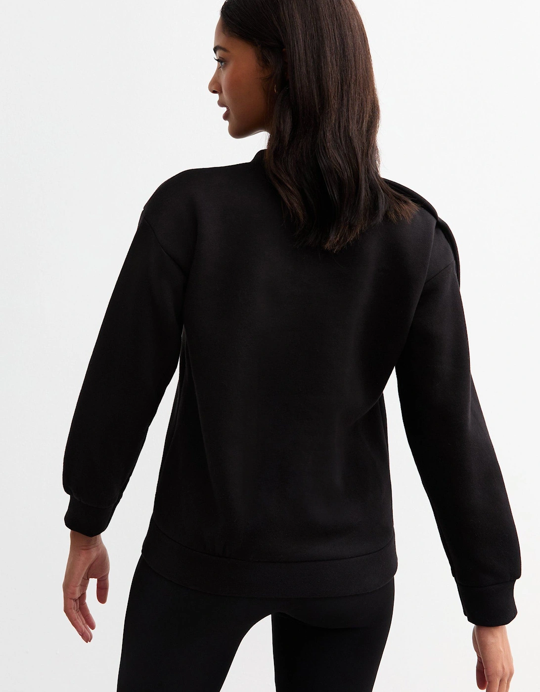 Black Bow Patch Oversized Jumper