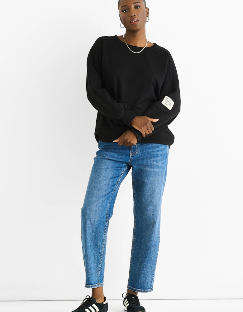 Black Soft Lightweight Pull Over  Jumper