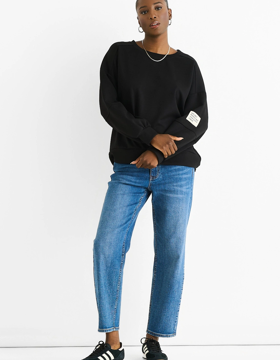 Black Soft Lightweight Pull Over  Jumper