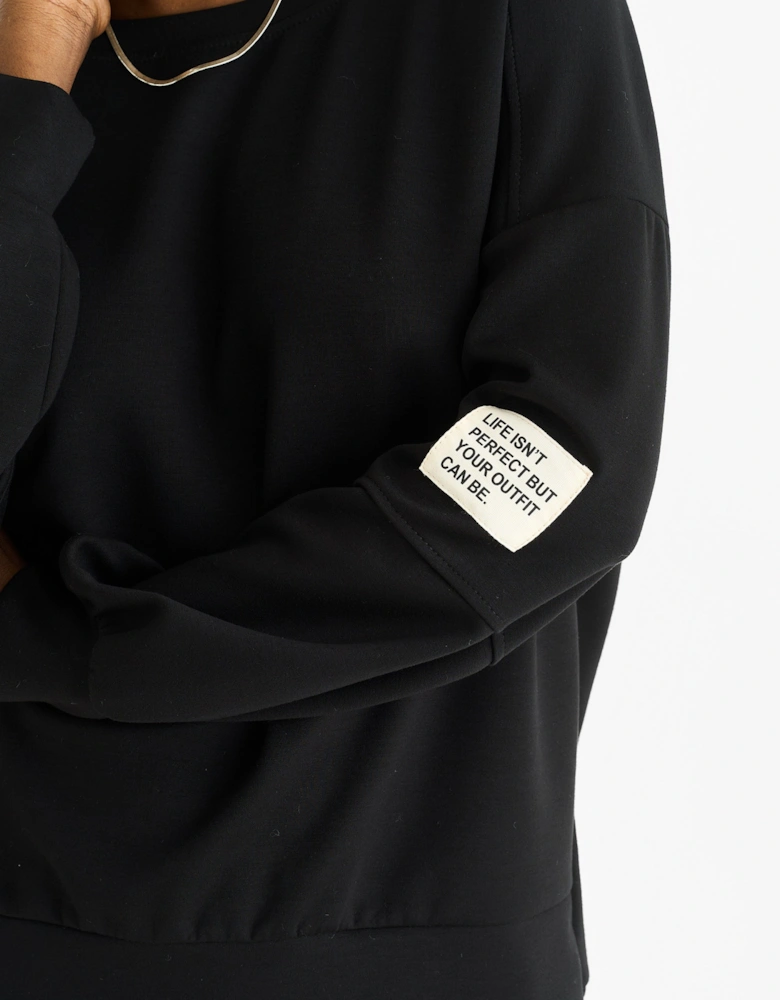Black Soft Lightweight Pull Over  Jumper