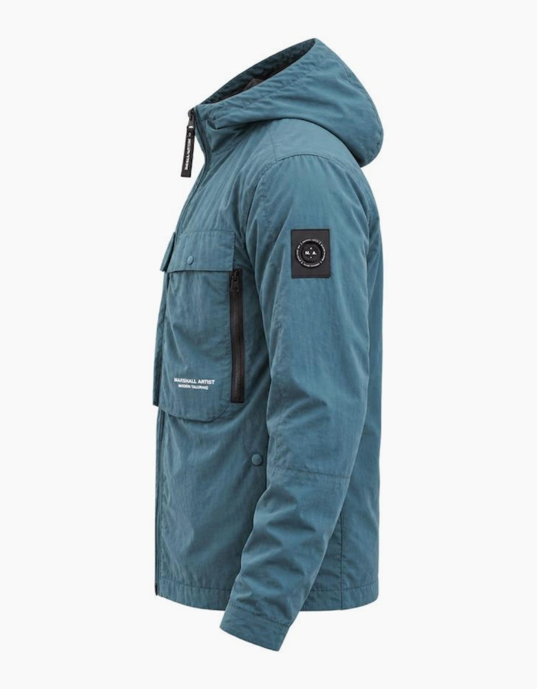 Marshall Artist Amerigo Hooded Overshirt Teal