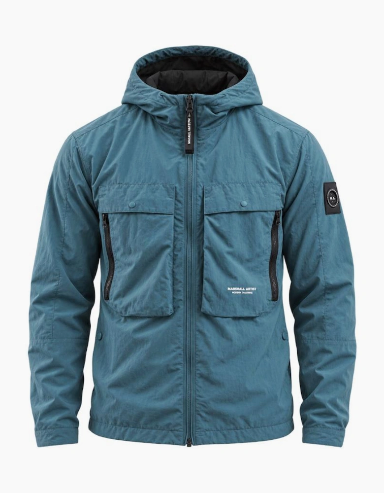 Marshall Artist Amerigo Hooded Overshirt Teal