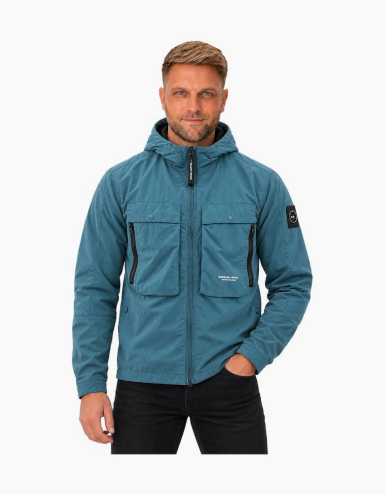 Marshall Artist Amerigo Hooded Overshirt Teal