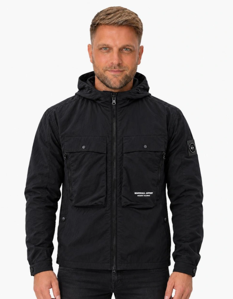 Marshall Artist Amerigo Hooded Overshirt Black