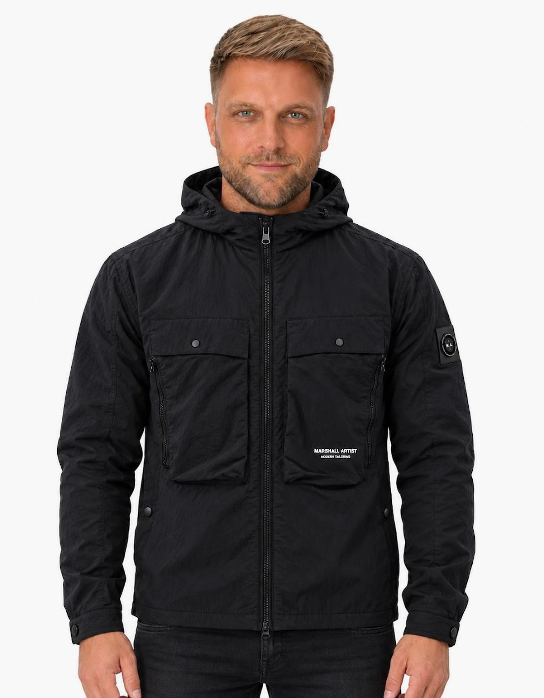 Marshall Artist Amerigo Hooded Overshirt Black